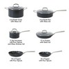 Babish 10 Piece Hard Anodized Titanium Forever Non Stick Technology Durable Pots and Pans Cookware Set - Black - 3 of 4