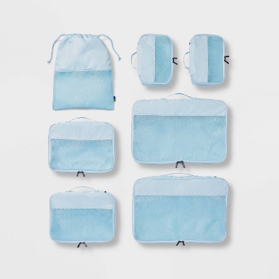 Extra Large Packing Cube & Clear Pouch Set Muddy Aqua - Open Story™ : Target