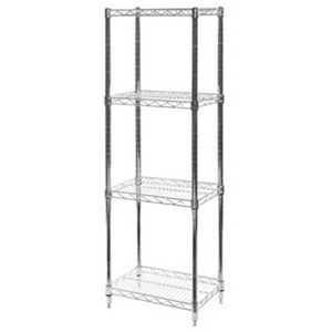 Shelving.com Chrome Wire Shelving with 4 Tier Shelves - - 1 of 3