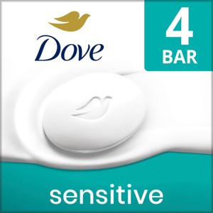 Dove Beauty Sensitive Skin Unscented Beauty Bar Soap - 4pk - 3.75oz each - 1 of 4