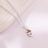 Girls' Jolly Christmas Santa Sterling Silver Necklace - In Season Jewelry - 4 of 4