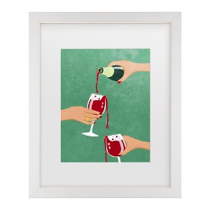 Trademark Fine Art - Raissa Oltmanns  Cheers Girls Matted Framed Art - 1 of 4