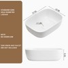 ChicFurnit Bathroom Sinks Rectangle Countertop Bathroom Sink Porcelain Ceramic Thin Edge Basin Vessel Sink for Bathrooms, White, 17.9"*12.6"*5.3" - 4 of 4