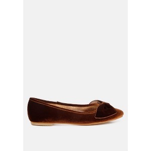 Pothos Luxurious Velvet Bow Ballerinas Women - 1 of 4