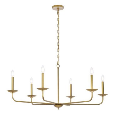 Elegant Lighting Cohen 42 inch pendant in brass
