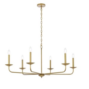 Elegant Lighting Cohen 42 inch pendant in brass - 1 of 4