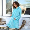 Catalonia Women’s Plush Hoodie Sweatshirt Dress, Casual Snuggly  Pullover Sweater with Kangaroo Pocket, Womens Fall Tops, One Size - 3 of 4