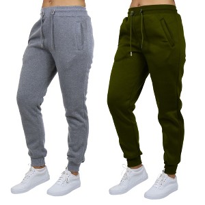 Blue Ice Women's Loose Fit  Fleece-Lined Jogger Sweatpants-2 Pack - 1 of 2