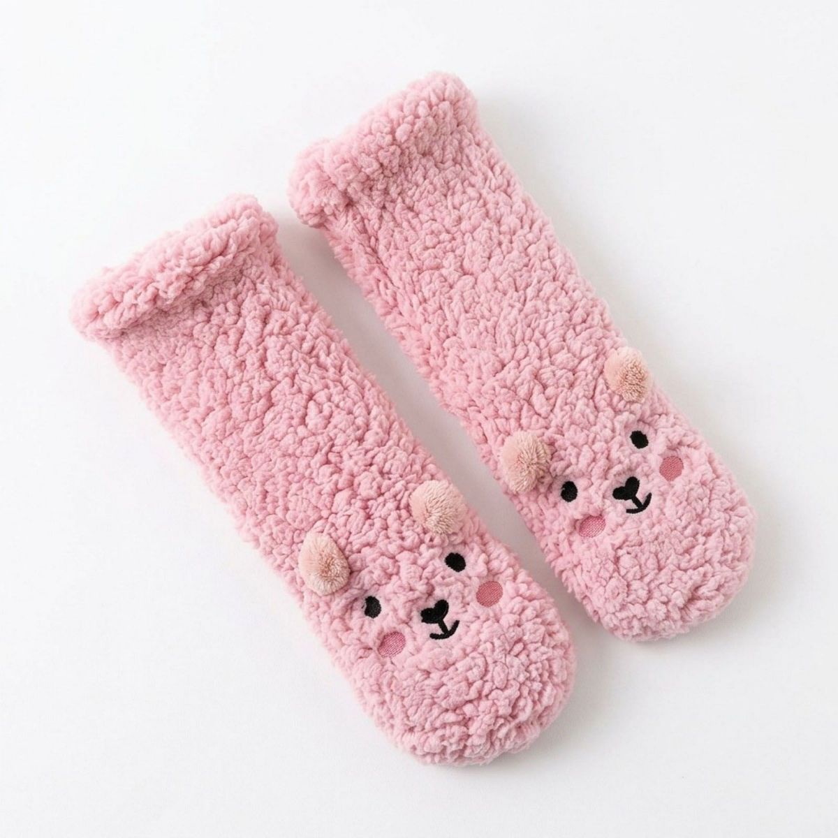 Anna-Kaci Women's Fuzzy Bear Crew Socks 2 Pair US 5-10.5 - thumbnail 9