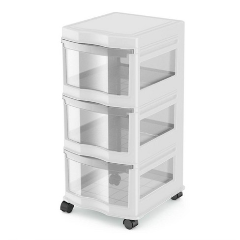 Life Story Classic White 3 Shelf Home Storage Container Organizer Plastic  Drawers With Wheels For Closet, Dorm, Or Office : Target