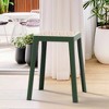LeisureMod Tresse Stackable Dining Stool – Mid-Century Modern Square Backless Wicker-Top Seat Indoor Outdoor Use for Kitchen, Patio, Garden Set of 2 - 2 of 4