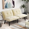 JUJABU Contemporary 2-Seater Sofa with Adjustable Backrest, Velvet Upholstery and Metal Frame - 3 of 4