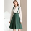 INSPIRE CHIC Women's High Waist Overall Corset Skater Suspender Dresses - 3 of 4