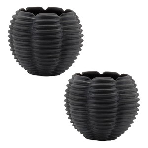 Ribbed Ceramic Bud Vase (Set of 2) - 1 of 3