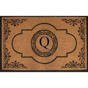 A1HC Non Slip Rubber and Natural Coir Doormat for Outdoor Entrance Front Door Mat 30x48 Monogrammed - 1 of 4