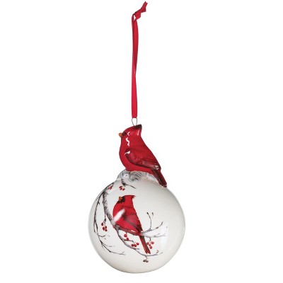 Sullivans Cardinal Ball Ornament 4.5"H Red