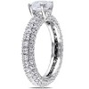 EVERLY JEWELRY | Sterling Silver Created White Sapphire Engagement Ring - 2 of 3