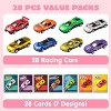 Joyfy 28 Packs Valentine's Day  Die-Cast Cars with Cards for Kids‘  Classroom Exchange Gifts - 4 of 4