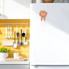 Unique Bargains Decorative Magnets Magnetic Fridge Sticker Irregular Shape Synthetic Resin Orange Light Brown 1Pc - 2 of 3