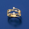 Ross-Simons 0.25 ct. t.w. Bezel-Set Diamond Crisscross Ring in 14kt Yellow Gold - 4 of 4
