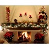 4E's Novelty 9ft Prelit Christmas Garland - Semi Snow Flocked, Warm White Lights, Ideal for Indoor/Outdoor Holiday Decor - 4 of 4