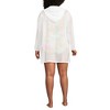 Lands' End Women's Cotton Jersey Long Sleeve Hooded Swim Cover-up Dress - 2 of 4