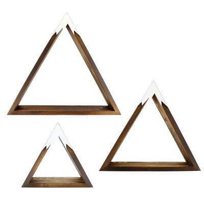 AuldHome Design Rustic Boho Mountain Shelves (Nesting Set of 3)