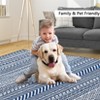 Washable Modern Geometric Printed Rug Non Slip Low Pile Rug Soft Throw Floor Cover Foldable Indoor Carpet for Living Room Bedroom Playroom - 4 of 4