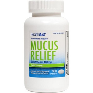HealthA2Z – Guaifenesin 400 mg Mucus Relief Expectorant (Does not contain Benzene - 300 Tablets) - 1 of 4