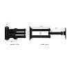 Mount-It! Small TV Monitor Wall Mount Arm Fits 19 - 27 Inch Display Screens, 75 & 100 VESA & RV Compatible, Tilts and Swivels Holds up to 40 Pounds - 4 of 4