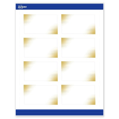 Avery Rectangle Business Cards, Gold Blush Pattern, 2" x 3.5"