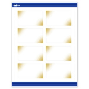 Avery Rectangle Business Cards, Gold Blush Pattern, 2" x 3.5" - 1 of 4