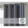 HLC.ME Jefferson Faux Silk Semi Sheer Light Filtering Microfiber Lined Grommet Lightweight Window Curtains, 2 Panels - 2 of 4
