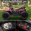 Garvee 24V 2WD Single-Seat Kids UTV Ride-On Toy with Remote Control LED Lights and MP3 Player for Ages 3+ - 3 of 4
