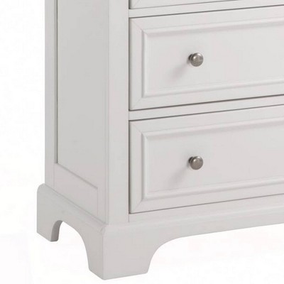Cottage Charm Off-White Storage Chest with Felt-Lined Drawer