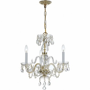 Crystorama Lighting Traditional Crystal 3 - Light Chandelier in  Polished Brass - 1 of 2