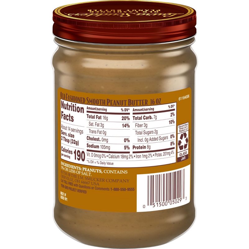Laura Scudder All Natural Smooth Peanut Butter - 16oz, 2 of 5