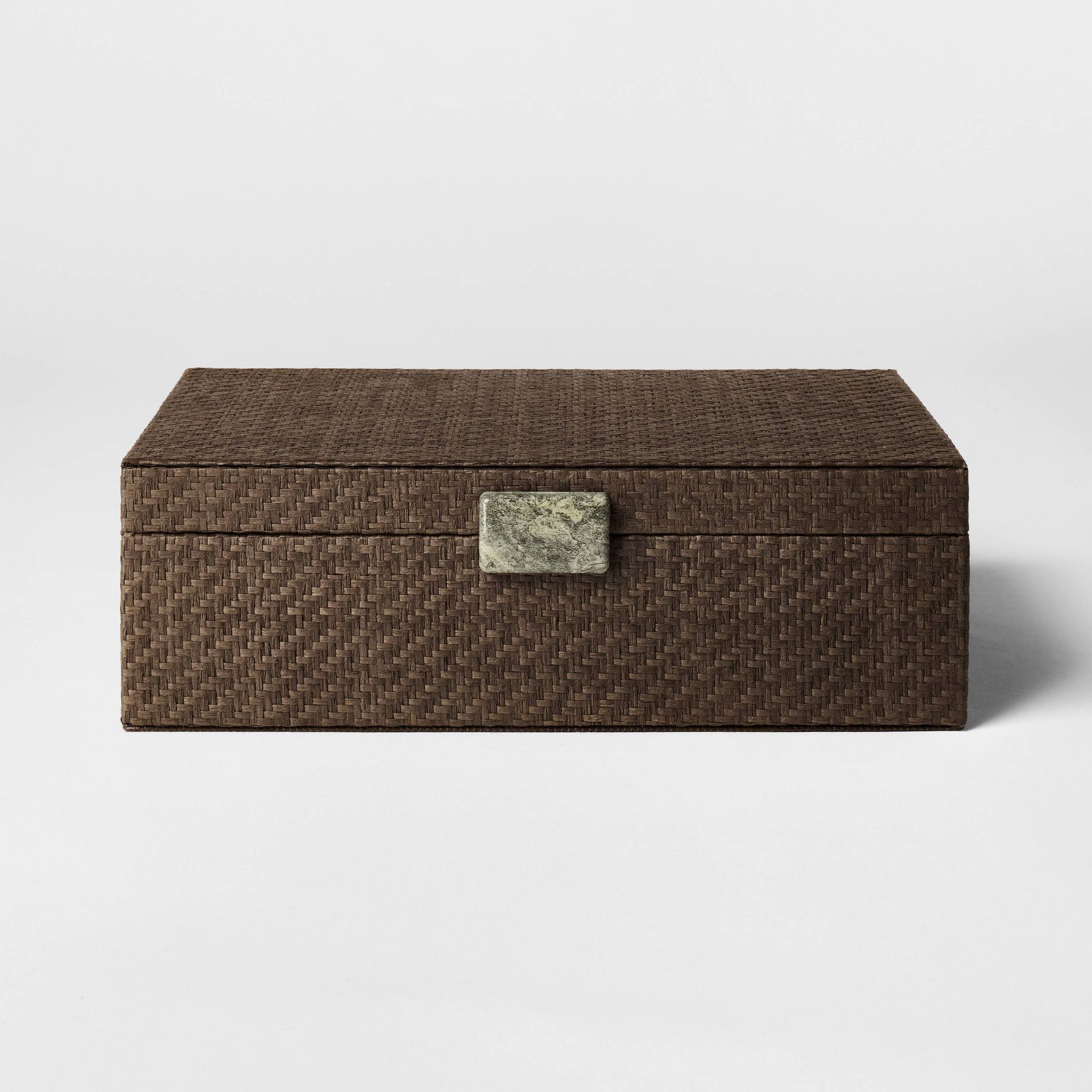 3.5"x11" Large Woven Decorative Box Dark Brown - Threshold™ designed with Studio McGee