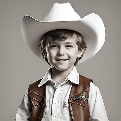 White Kids Cowboy Hats 2-Pack Costume Headwear