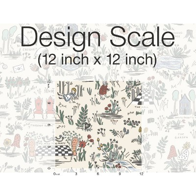 Wonderland Whimsical Illustrations Peel and Stick Wallpaper