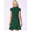 Allegra K Women's Cap Sleeves Round Neck Tiered Ruffled Hem Midi Dress - 4 of 4