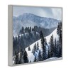 Stupell Industries Quiet Snowy Mountain Slopes Scattered Fir Trees Framed Giclee Art, Gray, 14" x 11" - 2 of 4