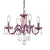 Elegant Lighting Rococo 4 light Red Pendant Bordeaux (Red) Royal Cut Crystal - 2 of 4