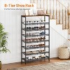 MaseiKar 8-Tier Shoe Rack, Shoe Shelf, Large Capacity Shoe Storage Organizer for 24 Pairs of Shoes, Front Door Entrance, Entryway, Hallway, Closet - 3 of 4