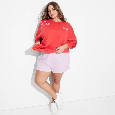 Women's High-Rise Fleece Shorts - Wild Fable™