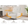 Nursery Recliner Chair, 360° Swivel Rocking Glider Chair for Adults with Adjustable Backrest & Footrest - 3 of 4