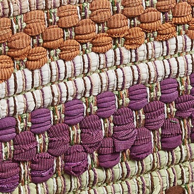 Autumn Multicolor Cotton Braided Table Runner 13" x 36"