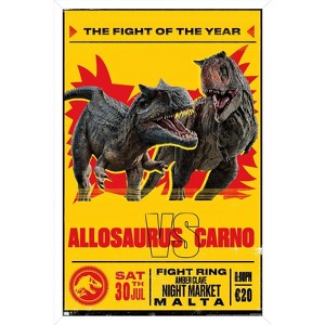 Trends International Jurassic World: Dominion - Allosaurus Vs Carno Framed Wall Poster Prints - 1 of 4