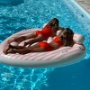 Sunnylife Lie-On Twin Float - Stole My Heart Pink Stripe, Inflatable 2-Person - 3 of 4