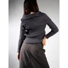 Jess by Meiko Women's Ribbed Knit Quarter-Zip Sweater - 3 of 4